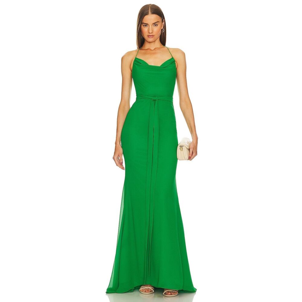 Michael Costello Green Maxi Dress